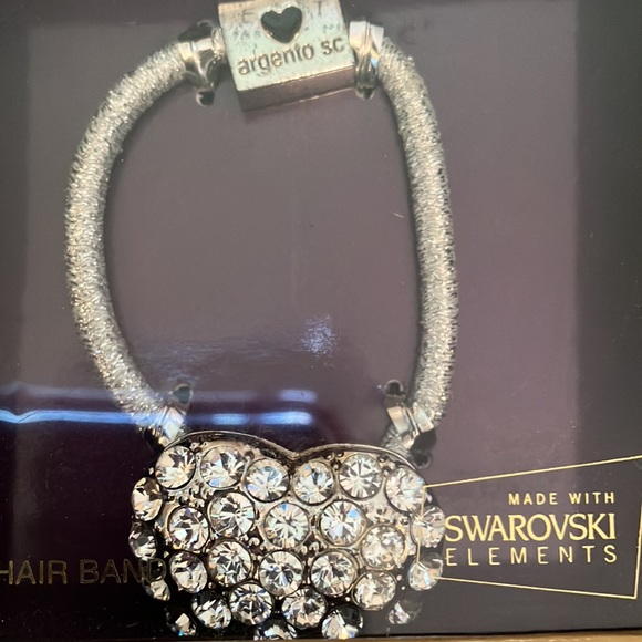 Silver and crystal hair band - Picture 2 of 4